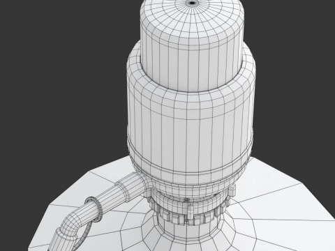 Dispenser Water Bottle with Plastic Pump 3D Model