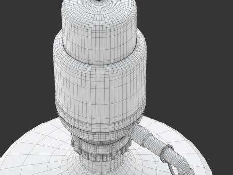 Dispenser Water Bottle with Plastic Pump 3D Model