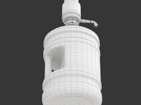 Dispenser Water Bottle with Plastic Pump 3Dモデル