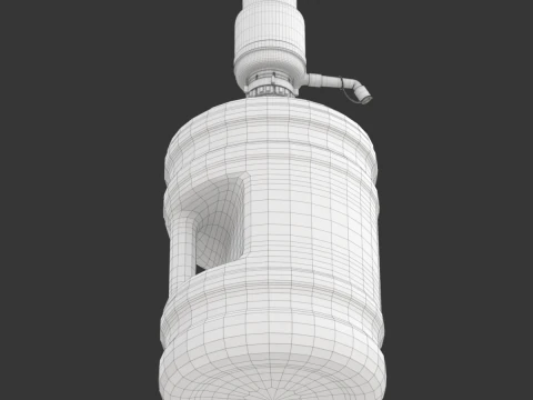 Dispenser Water Bottle with Plastic Pump 3D Model