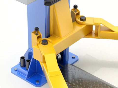 Car Lift Animation 3D Model