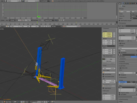 Car Lift Animation 3D Model