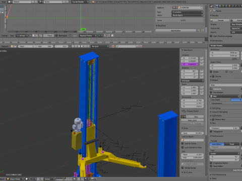 Car Lift Animation 3D Model