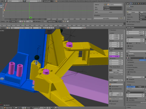 Car Lift Animation 3D Model