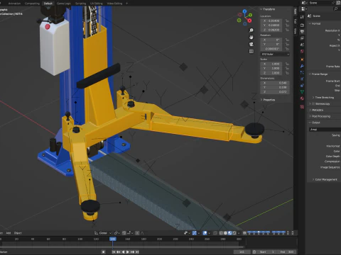 Car Lift Animation 3D Model