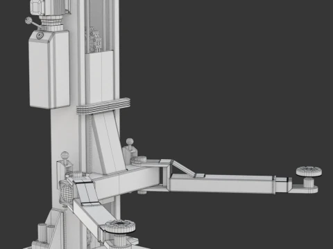 Car Lift Animation 3D Model