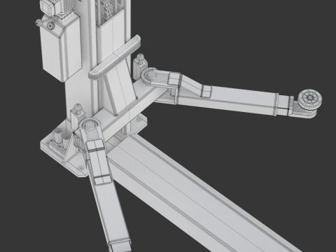 Car Lift Animation 3D Model