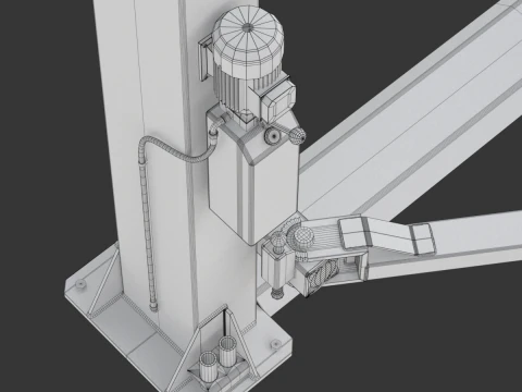 Car Lift Animation 3D Model