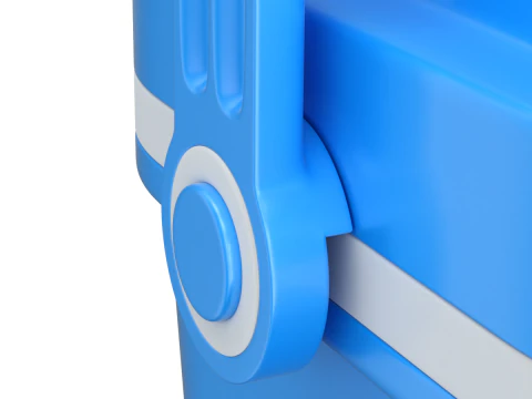 아이스팩이 포함된 쿨러 박스 3D 모델