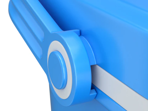 아이스팩이 포함된 쿨러 박스 3D 모델