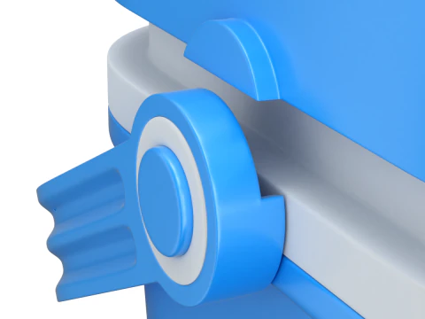 아이스팩이 포함된 쿨러 박스 3D 모델