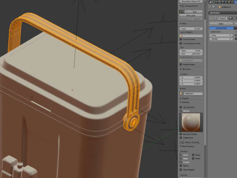 아이스팩이 포함된 쿨러 박스 3D 모델