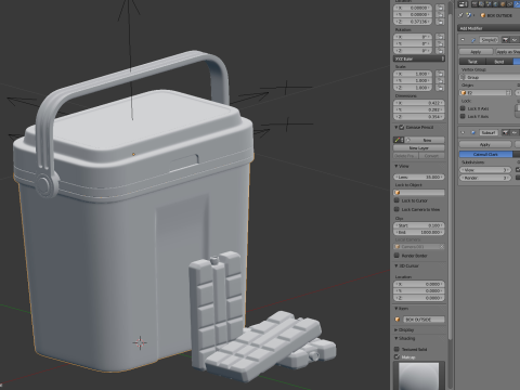Cooler Box With Icepack 3D Модель