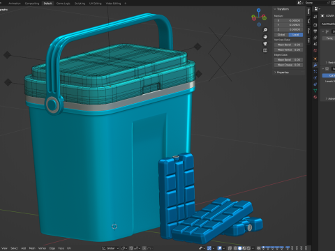 Cooler Box With Icepack 3D Модель