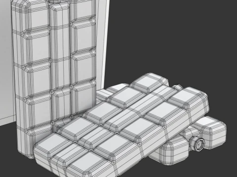 아이스팩이 포함된 쿨러 박스 3D 모델