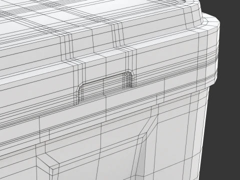 아이스팩이 포함된 쿨러 박스 3D 모델