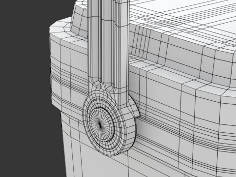 아이스팩이 포함된 쿨러 박스 3D 모델