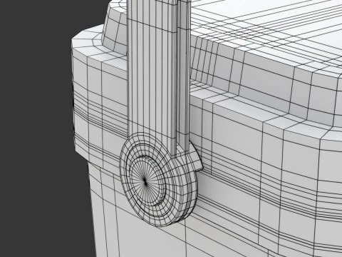 아이스팩이 포함된 쿨러 박스 3D 모델