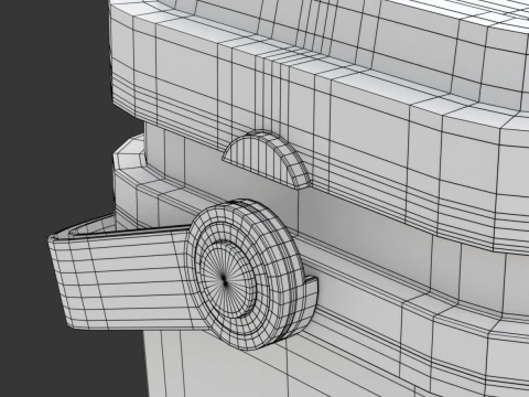 아이스팩이 포함된 쿨러 박스 3D 모델