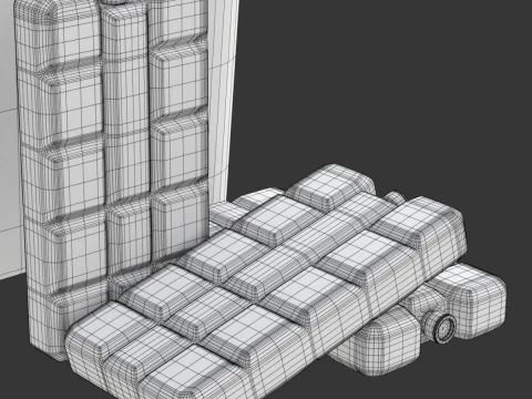 아이스팩이 포함된 쿨러 박스 3D 모델