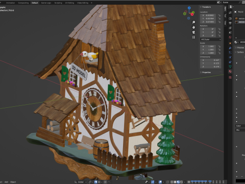 Cuckoo Clock 3D Model