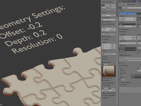 Repeatable jigsaw puzzle module with edge parts 3D Model