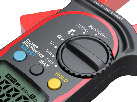 Digital Clamp Meter 3D Model