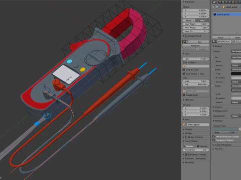 Digital Clamp Meter 3D Model