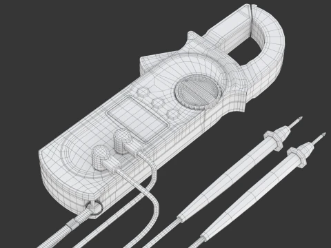 Digital Clamp Meter 3D Model