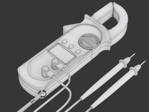 Digital Clamp Meter 3D Model