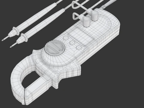 Digital Clamp Meter 3D Model