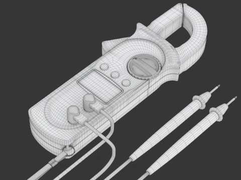 Digital Clamp Meter 3D Model
