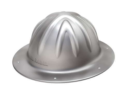 Skull Bucket Aluminum Hard Hat 3D Модель