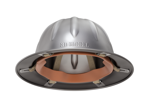 Skull Bucket Aluminum Hard Hat Modelo 3D