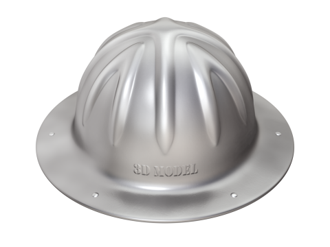 Skull Bucket Aluminum Hard Hat Modelo 3D
