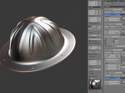 Skull Bucket Aluminum Hard Hat Modelo 3D