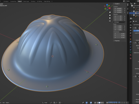 Skull Bucket Aluminum Hard Hat Modelo 3D