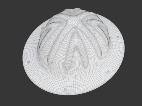 Skull Bucket Aluminum Hard Hat Modelo 3D