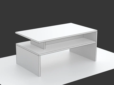 Coffee Table Model-1 with Carpet 3D Model