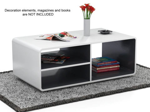 Mesa de Centro Redonda Modelo-2 com Tapete Modelo 3D