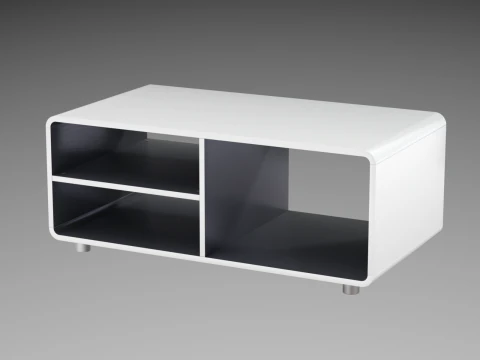 Mesa de Centro Redonda Modelo-2 com Tapete Modelo 3D