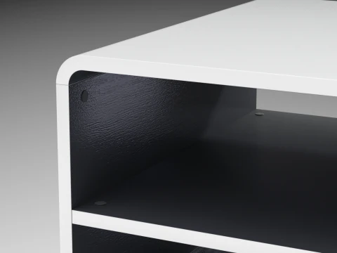 Mesa de Centro Redonda Modelo-2 com Tapete Modelo 3D