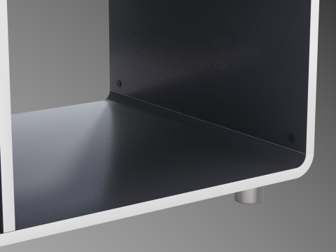 Rounded Coffee Table Model-2 with Carpet Modello 3D