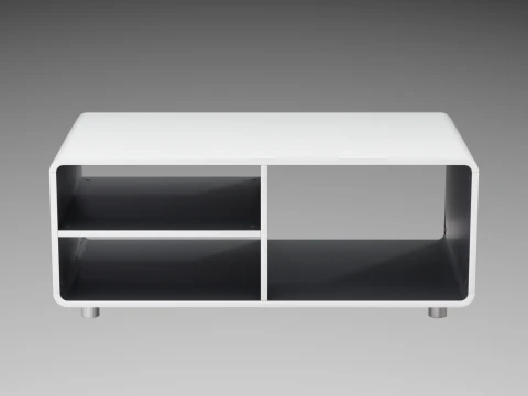 Mesa de Centro Redonda Modelo-2 com Tapete Modelo 3D