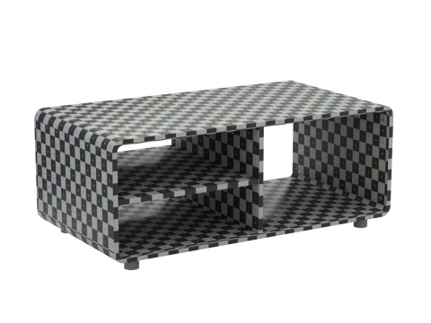 Mesa de Centro Redonda Modelo-2 com Tapete Modelo 3D