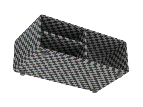 Mesa de Centro Redonda Modelo-2 com Tapete Modelo 3D