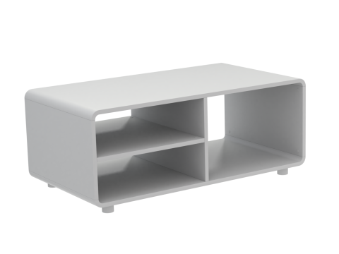 Rounded Coffee Table Model-2 with Carpet Modello 3D