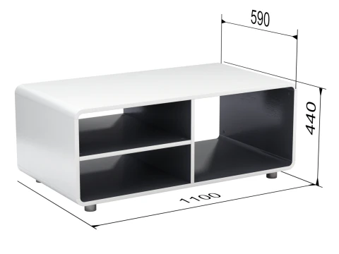 Mesa de Centro Redonda Modelo-2 com Tapete Modelo 3D