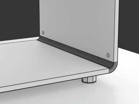 Mesa de Centro Redonda Modelo-2 com Tapete Modelo 3D