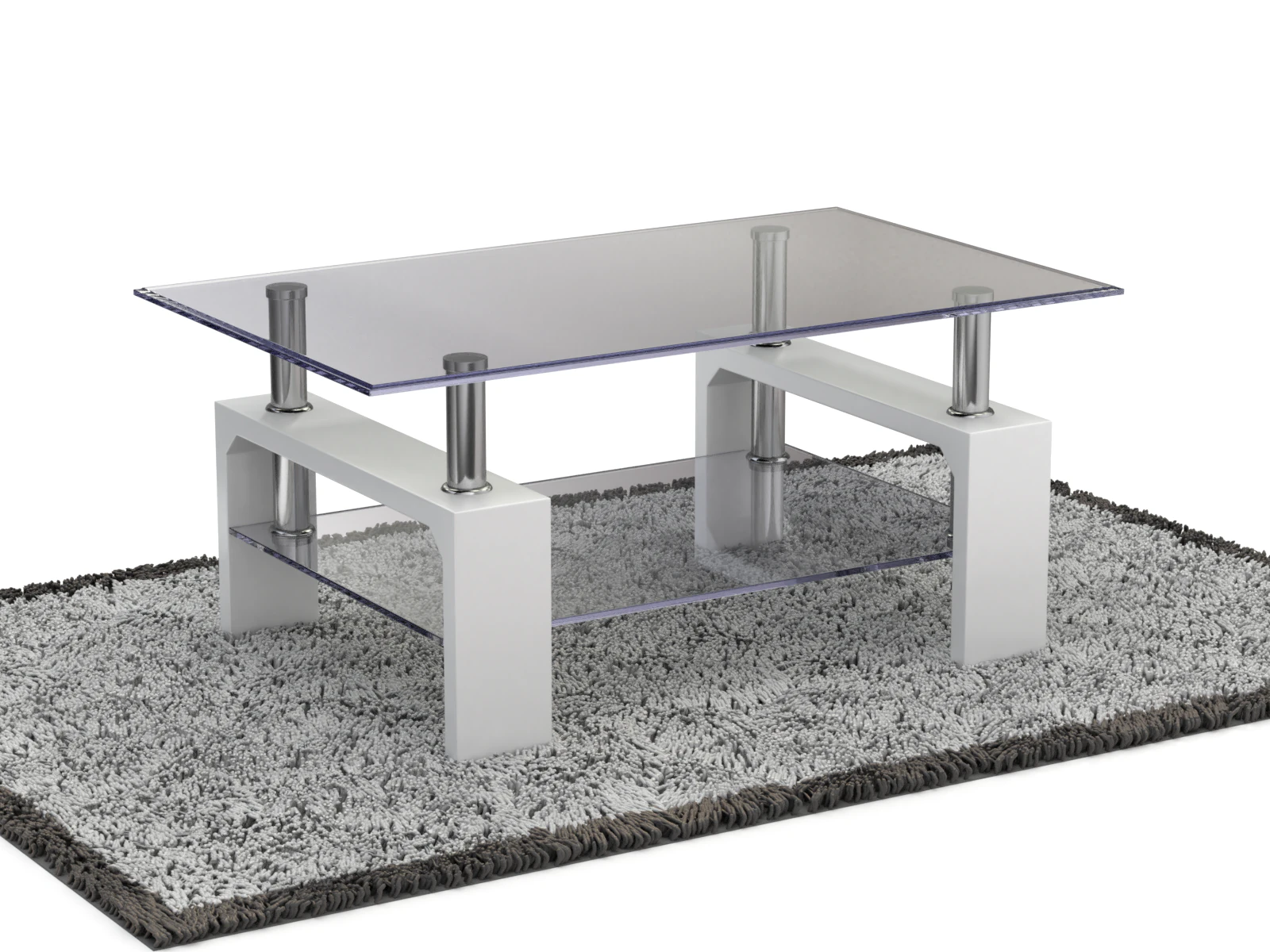 Glass Coffee Table Model-3 with Carpet 3D Model .c4d .max .obj .3ds .fbx .stl .blend 